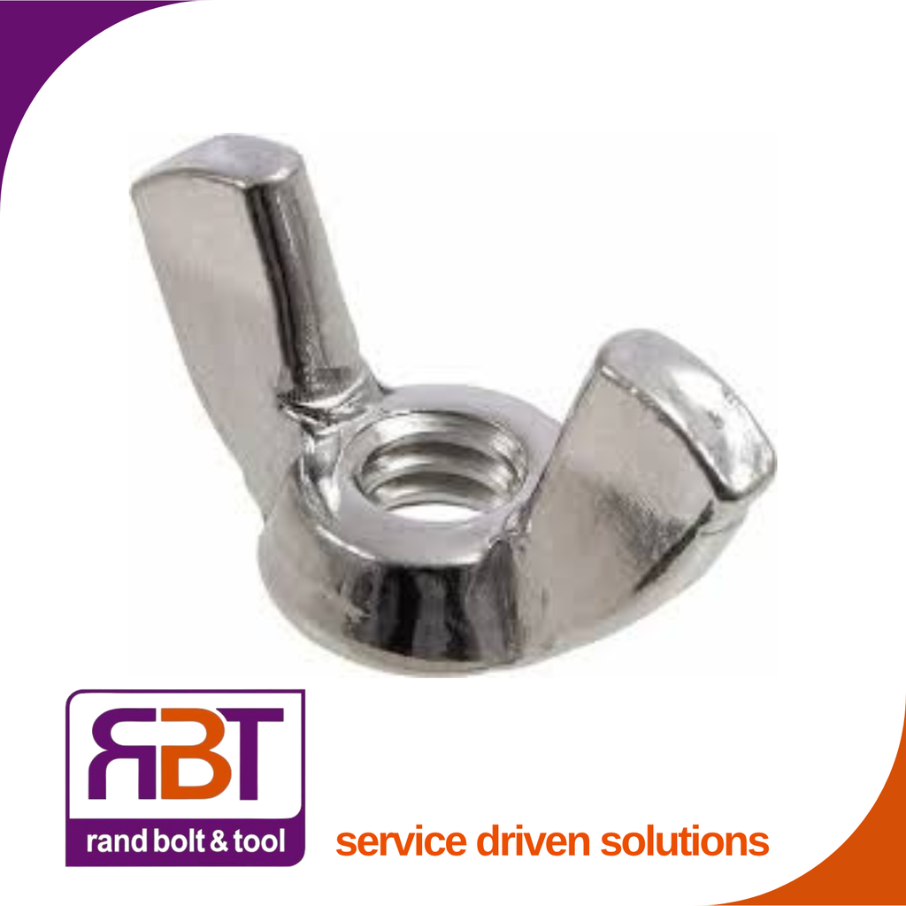 [315A28] Wing Nut M8 x 1.25 A2 Stainless Steel DIN 315