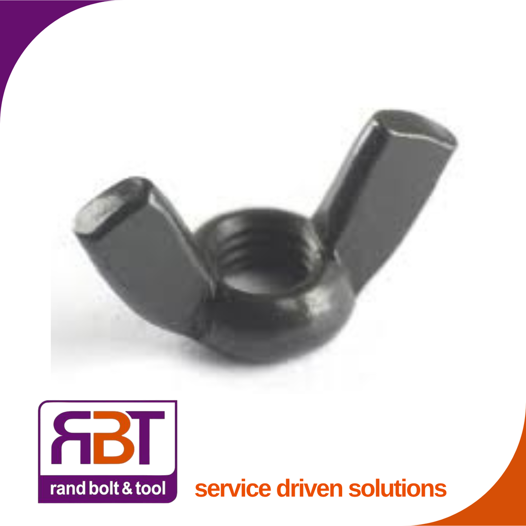 Wing Nut 3/8 x 24 BSW Black DIN 315