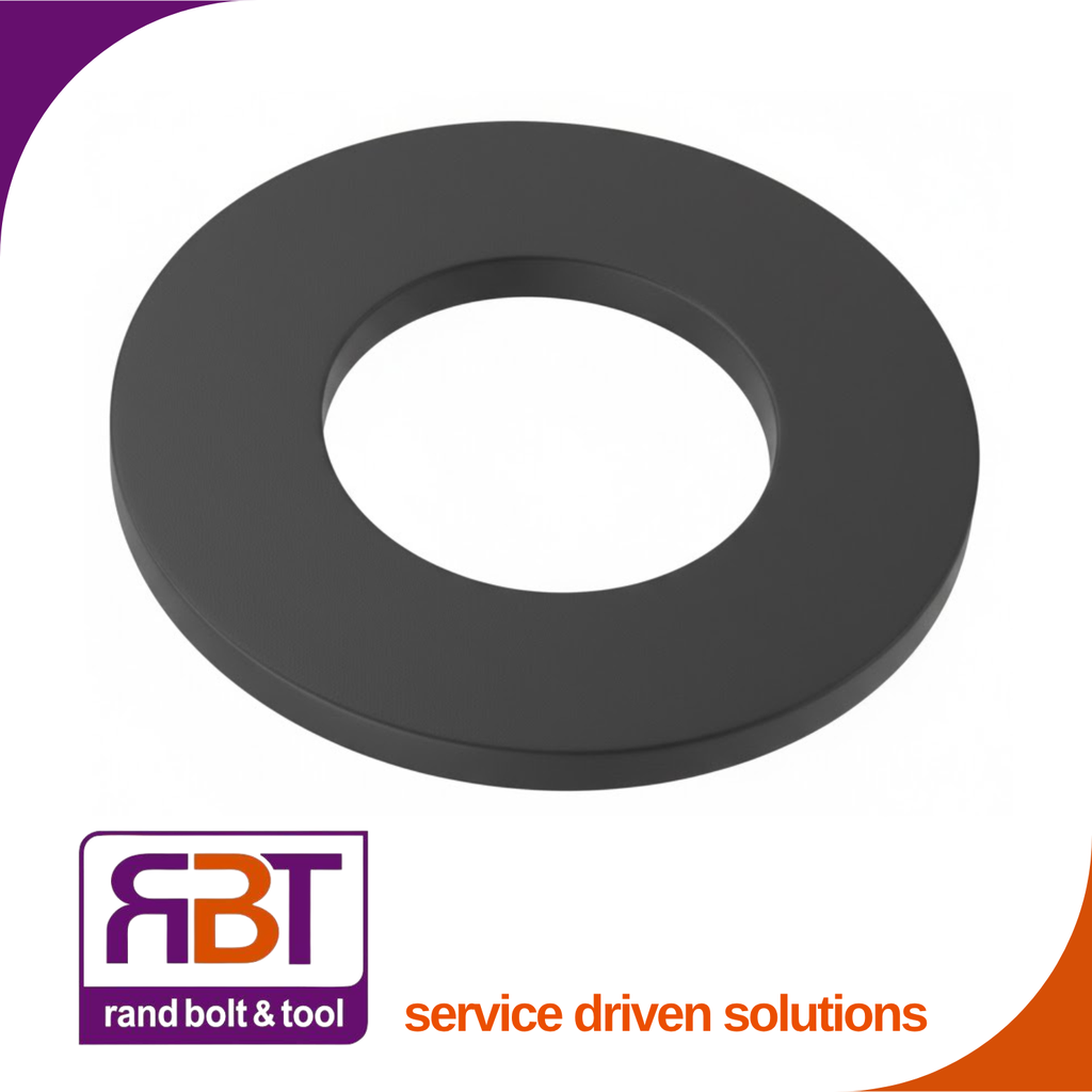 Flat Washer M6 Black Gr.4 Punched (6.6x12x1.6) DIN 126