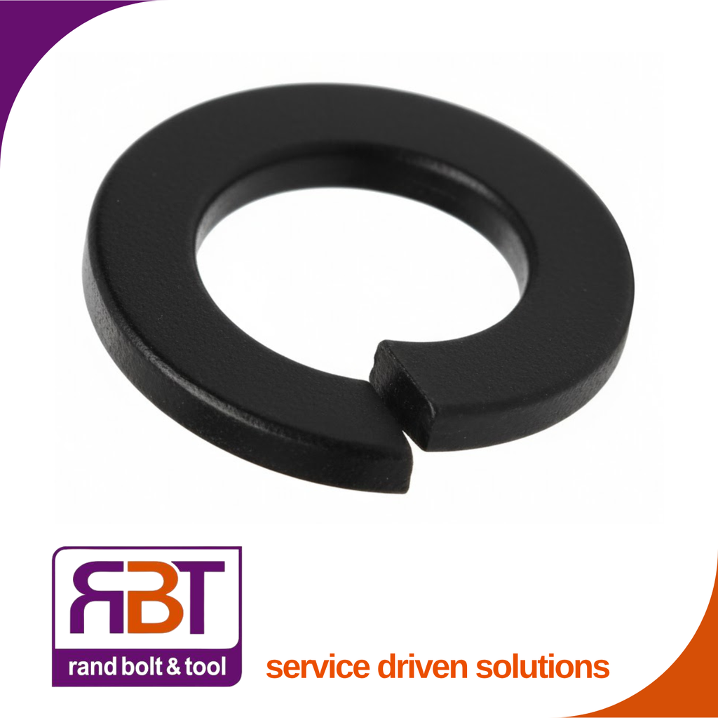 [127B12] Spring Washer M12 Black Steel Flat Medium DIN 127
