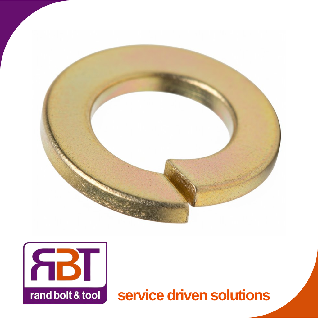 Spring Washer M4 Yellow Passivated Steel Flat Medium DIN 127