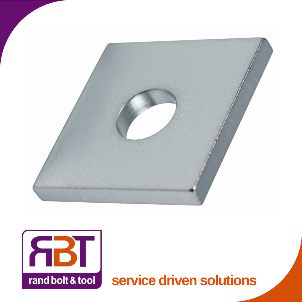 Square Washer M16 Black Steel (50x50x4) DIN 436