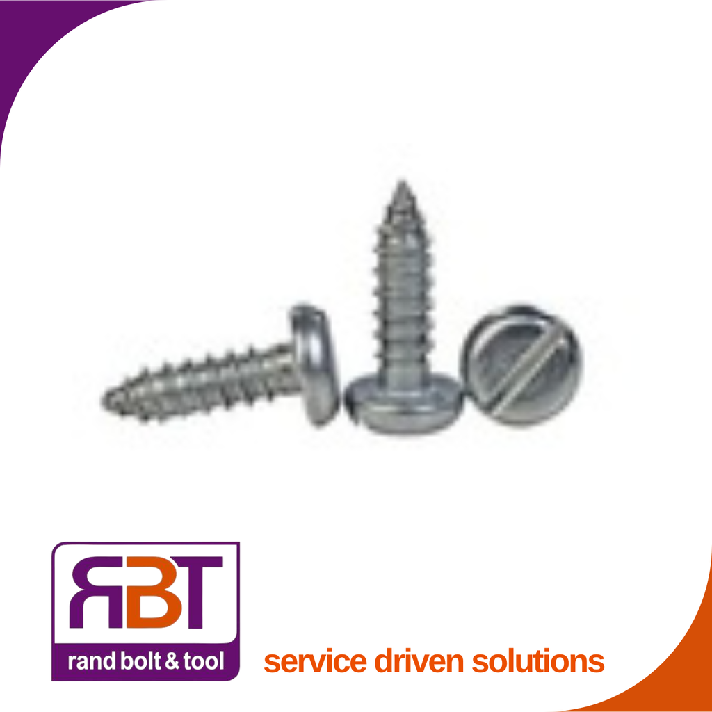 Self Tapper #4 x 16  Pan Slotted A2 Stainless Steel DIN 7971
