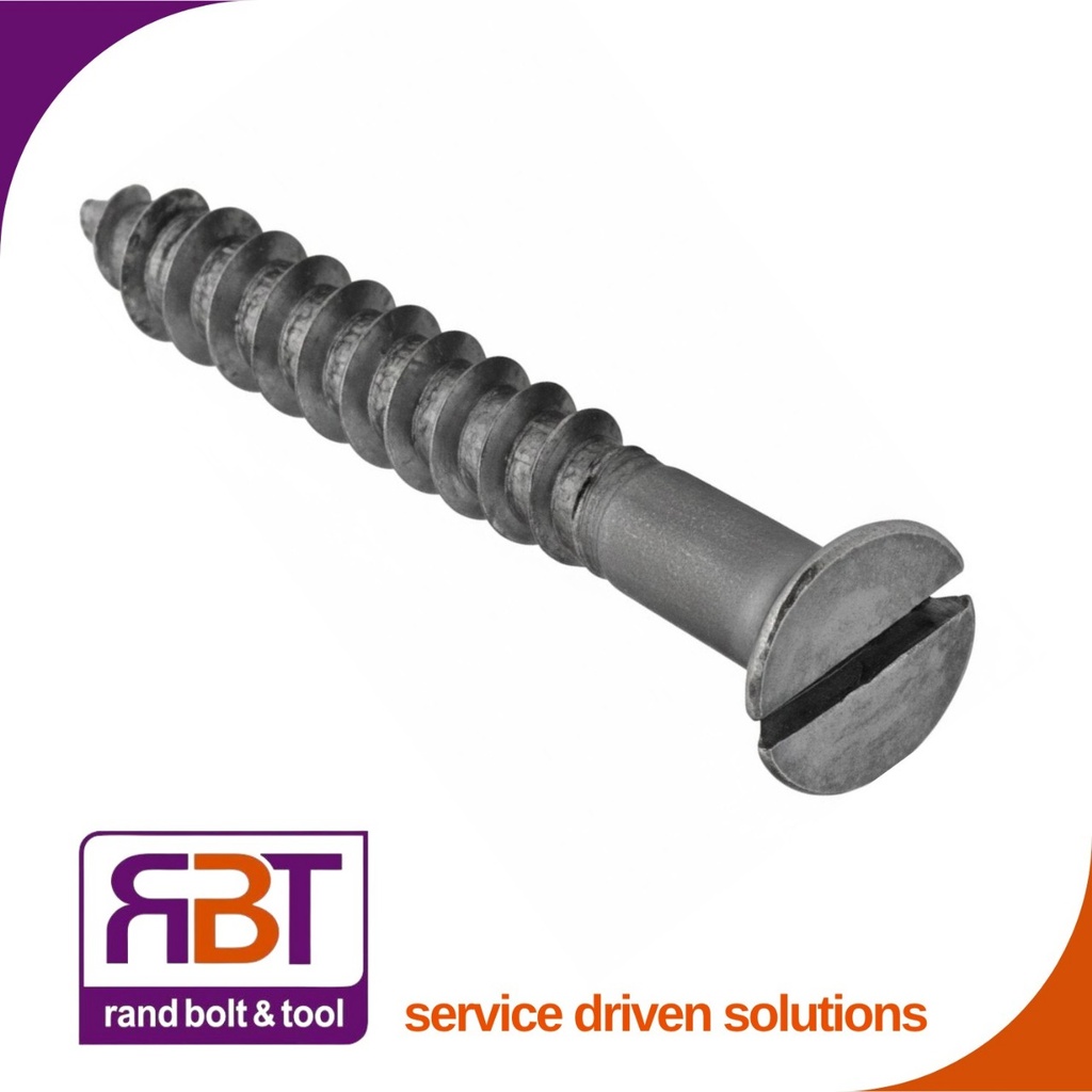 Wood Screw 12 x 30 Countersunk Slotted Black Gr.4 DIN 97