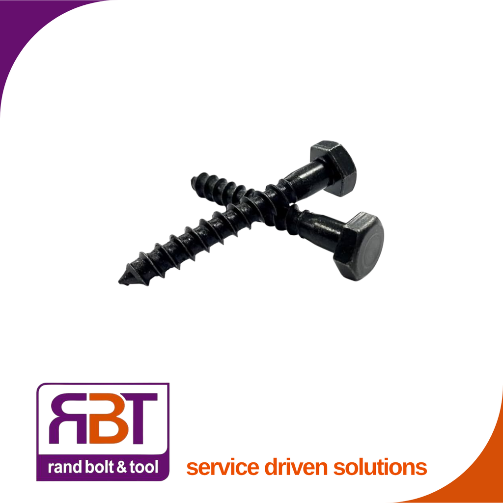Coach Screw 8 x 60 Black Gr.4 DIN 571
