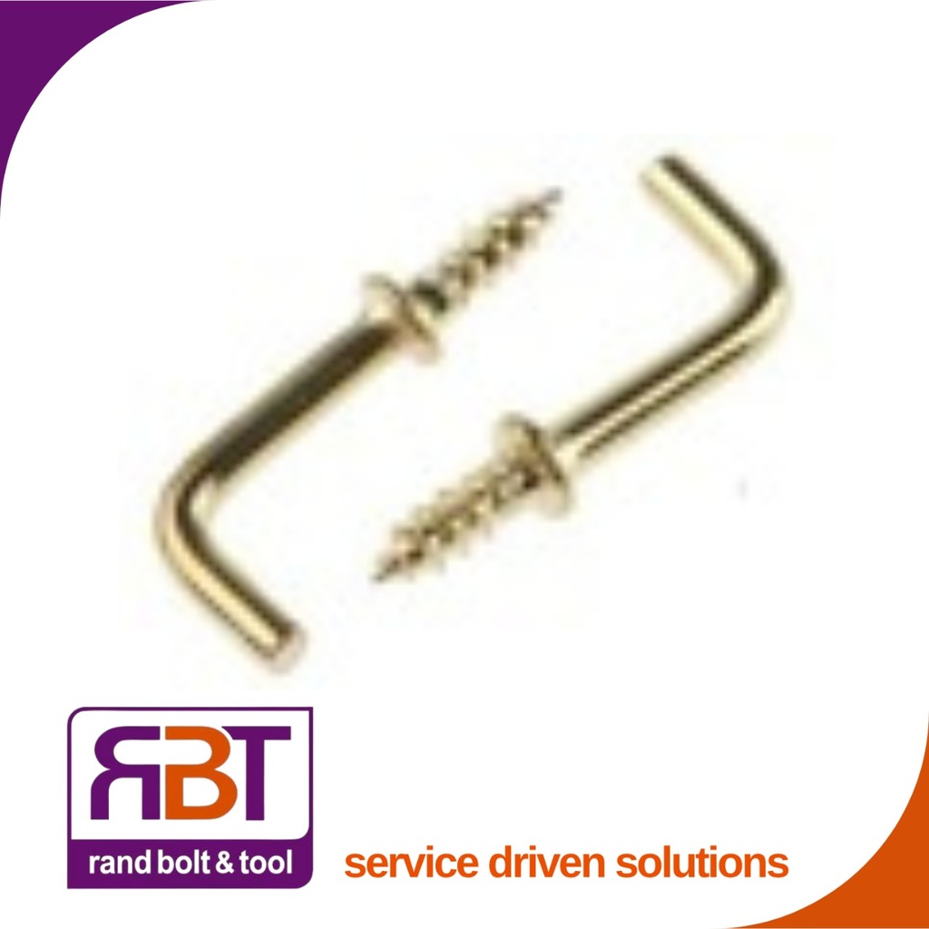 [352Y50] L-Hook 50mm Light Duty Plated