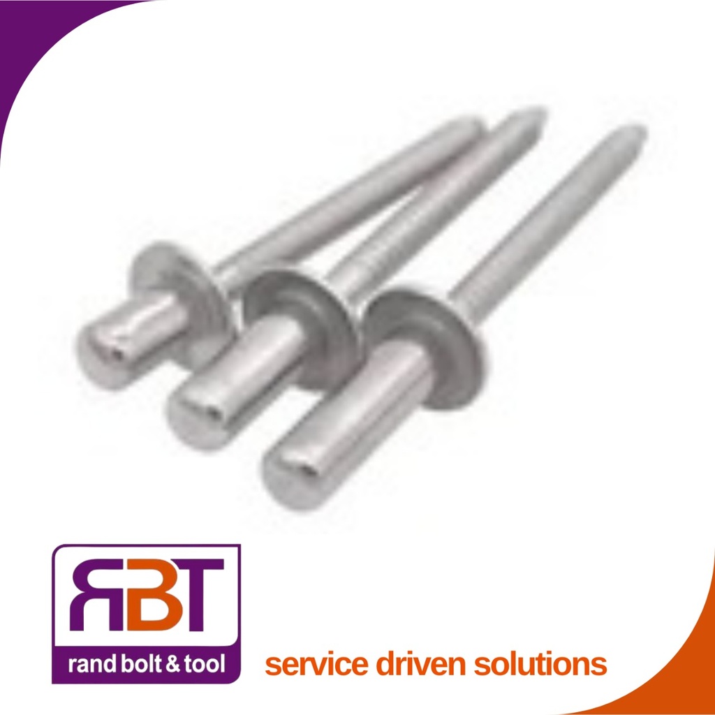 Pop Rivet 4.8 x 12 Sealed Stainless Steel, Stainless Steel (5.0-6.5)