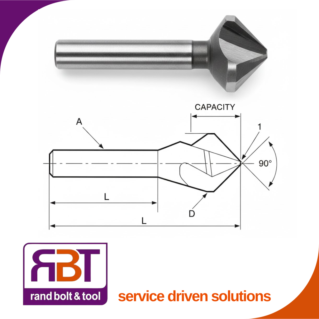 [3534010] Drill Bit 6.3mm CSK Three Flute 90Ã‚Â° FEW