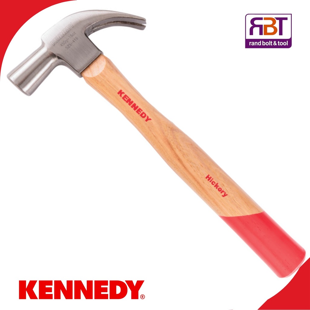[KEN5254160K] Hammer Claw 450gr Wooden Handle Kennedy