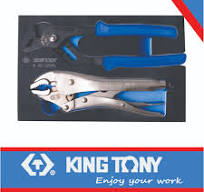 [9-40102GPV] Plier Set Water Pump & Vice Grip Eva Foam 2pc King Tony