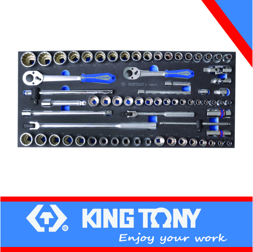 Socket Set 3/8 & 1/2dr Combination 12pt 69pc King Tony