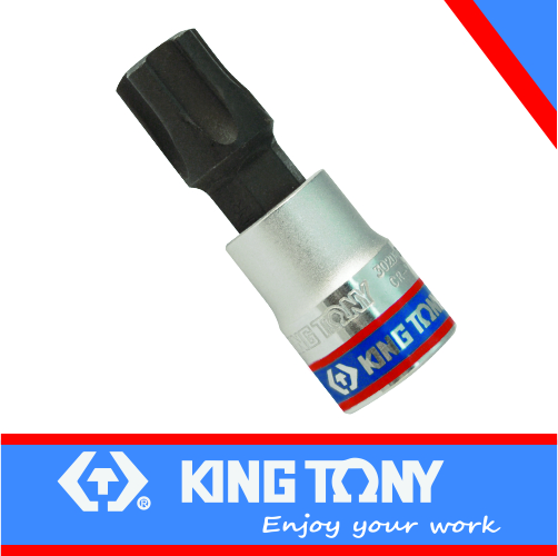 [302D08] Socket T8 x 50mm Tamper Torx Bit 3/8dr 5pnt King Tony