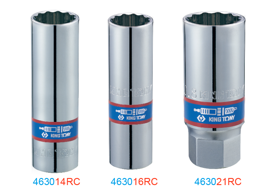 [463021M] Spark Plug 1/2dr 20.8mm Socket Rubber 12pt King Tony