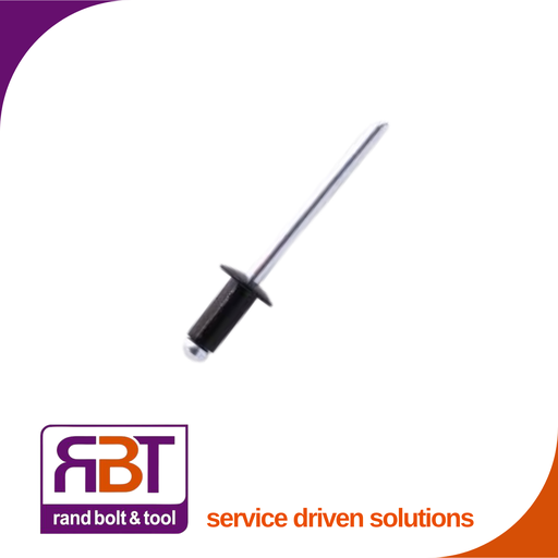 [230A4818B] Pop Rivet 4.8 x 18 Alu-Stl/Mdr Black (8.5-11.5)