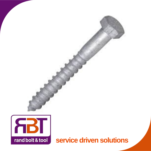 [571H1060] Coach Screw 10 x 60 Hot Dip Galvanized Gr.4 DIN 571 