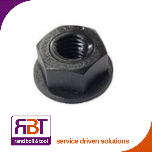 [6923FB101815] Flange Nut M18 x 1.5 Metric Fine Black Gr.10.9 DIN 6923 