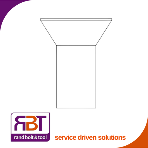 [724ST522] Solid Rivet 5 x 22 Csk/Hd Steel 