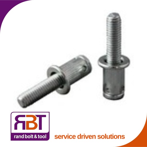 [146Z4LF5] Rivstud M5 x 0.8 Zinc Plated Steel lrg/flng  