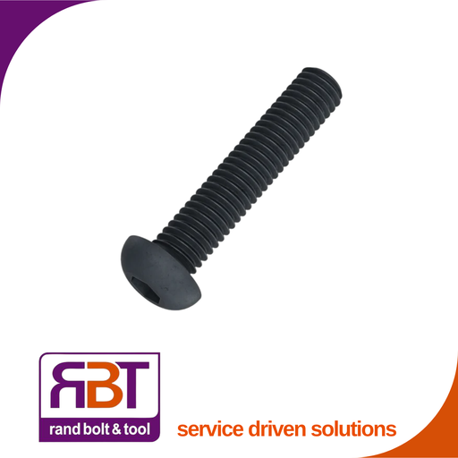 [7380BBW3834] Button Head Cap 3/8 x 3/4 BSW Black Gr.10.9 BS 2470