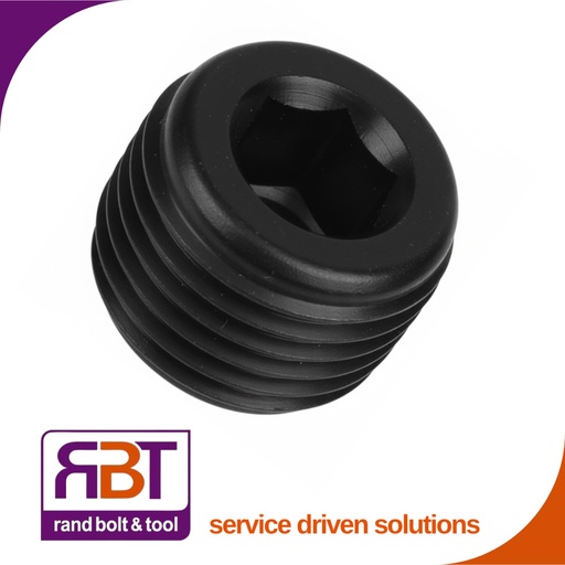 [B223434] Plug NPTF 3/4 x 3/4 Black High Tensile ANSI B22