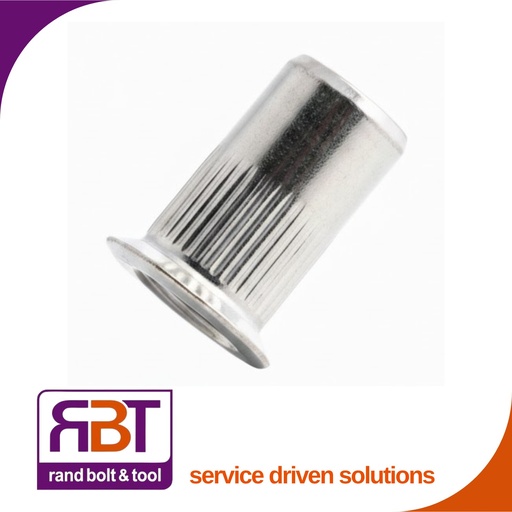 [143Z4LP3] Rivnut M3 x 0.5 Zinc Plated Steel Knurled Csk