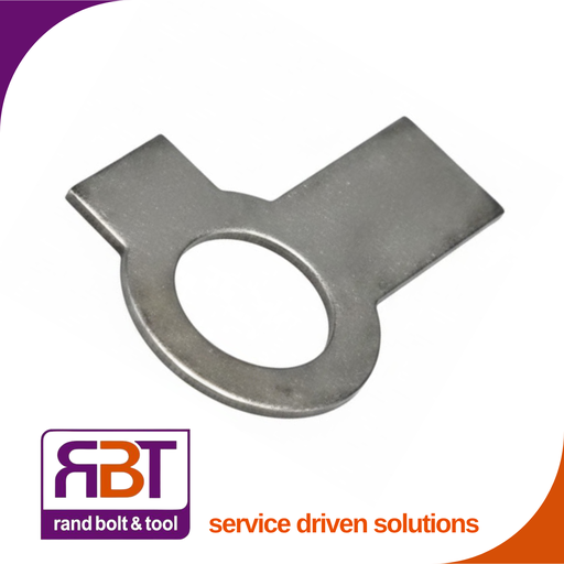 [463B10] Tab Washer M10 Black Steel Double DIN 463