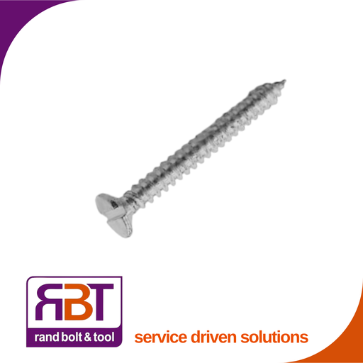 [7972A2495] Self Tapper #4 x 9.5 Countersunk Head Slotted A2 Stainless Steel DIN 7972