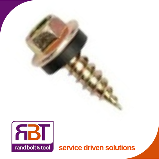 [348Y1422] Stiching Screw 14 x 22 Yellow Passivated Neprprn Washer