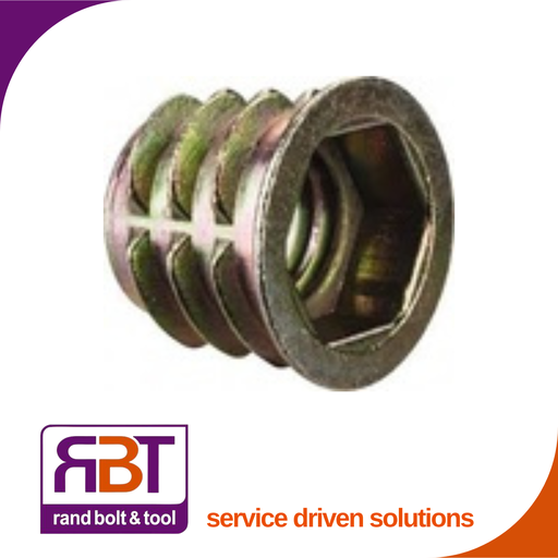 [358Y820] Woodsert 8 x 20 Yellow Passivated